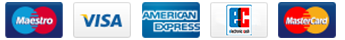 We accept the following credit cards: American-Express, Visa, MasterCard, MaestroCard, E-Cash